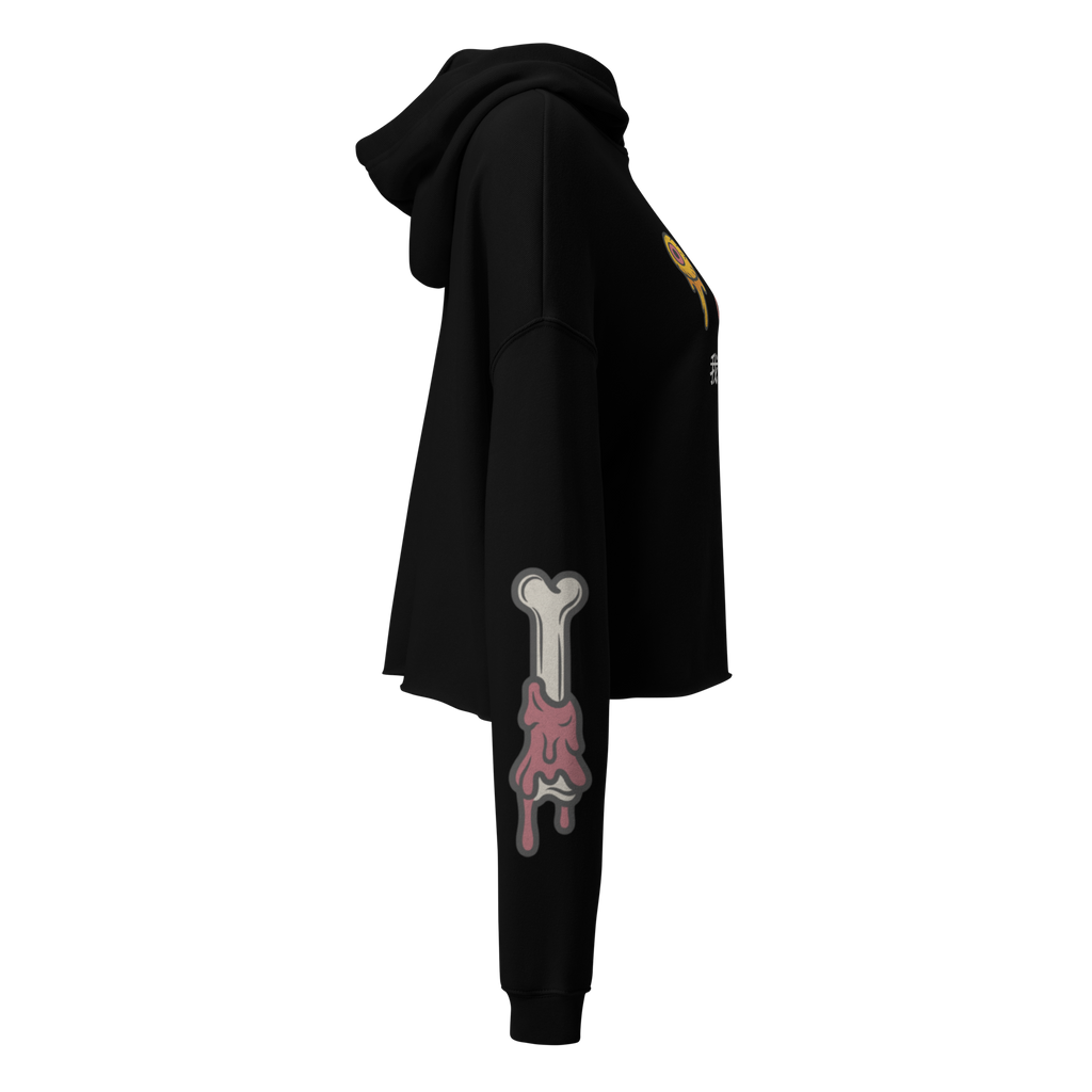 Dripping Eye Heart Brain Crop Hoodie
